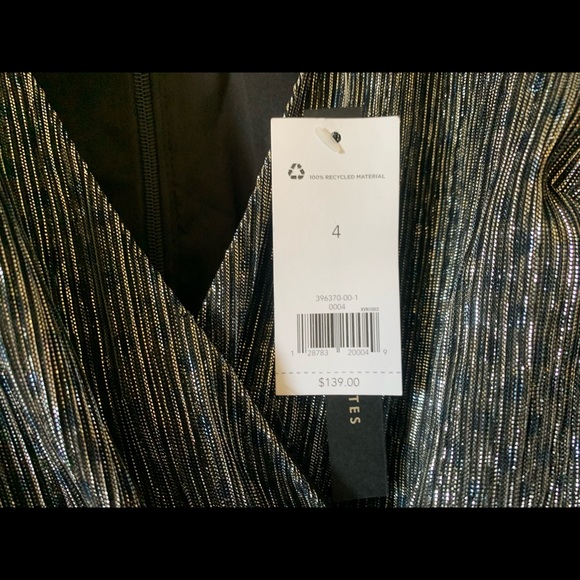 Banana Republic Metallic Faux Wrap Dress -NWT - Picture 8 of 11
